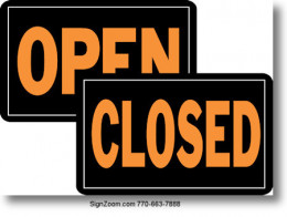 OPEN/CLOSED Sign (Reversible)