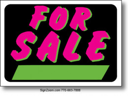 FLUORESCENT FOR SALE Sign