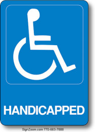 HANDICAPPED Sign