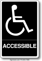 BRAILLE HANDICAPPED ACCESSIBLE Sign