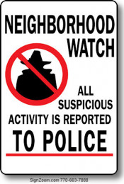 NEIGHBORHOOD WATCH Sign